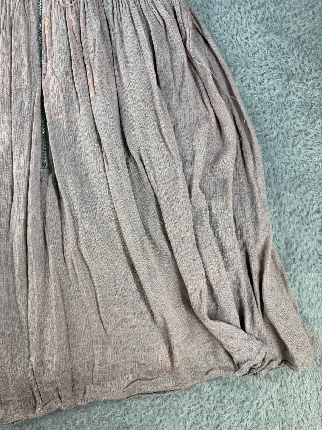 Cloud Date Sleeveless Lace Yoke Pleated Mini Dress Size S