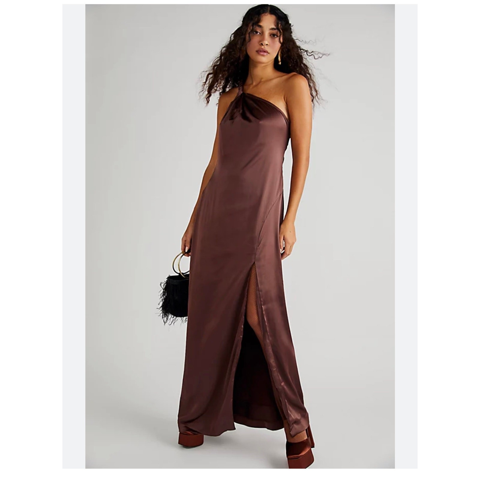 NWT Free People Victoria Maxi Dress In Chocolate Lava Size 8