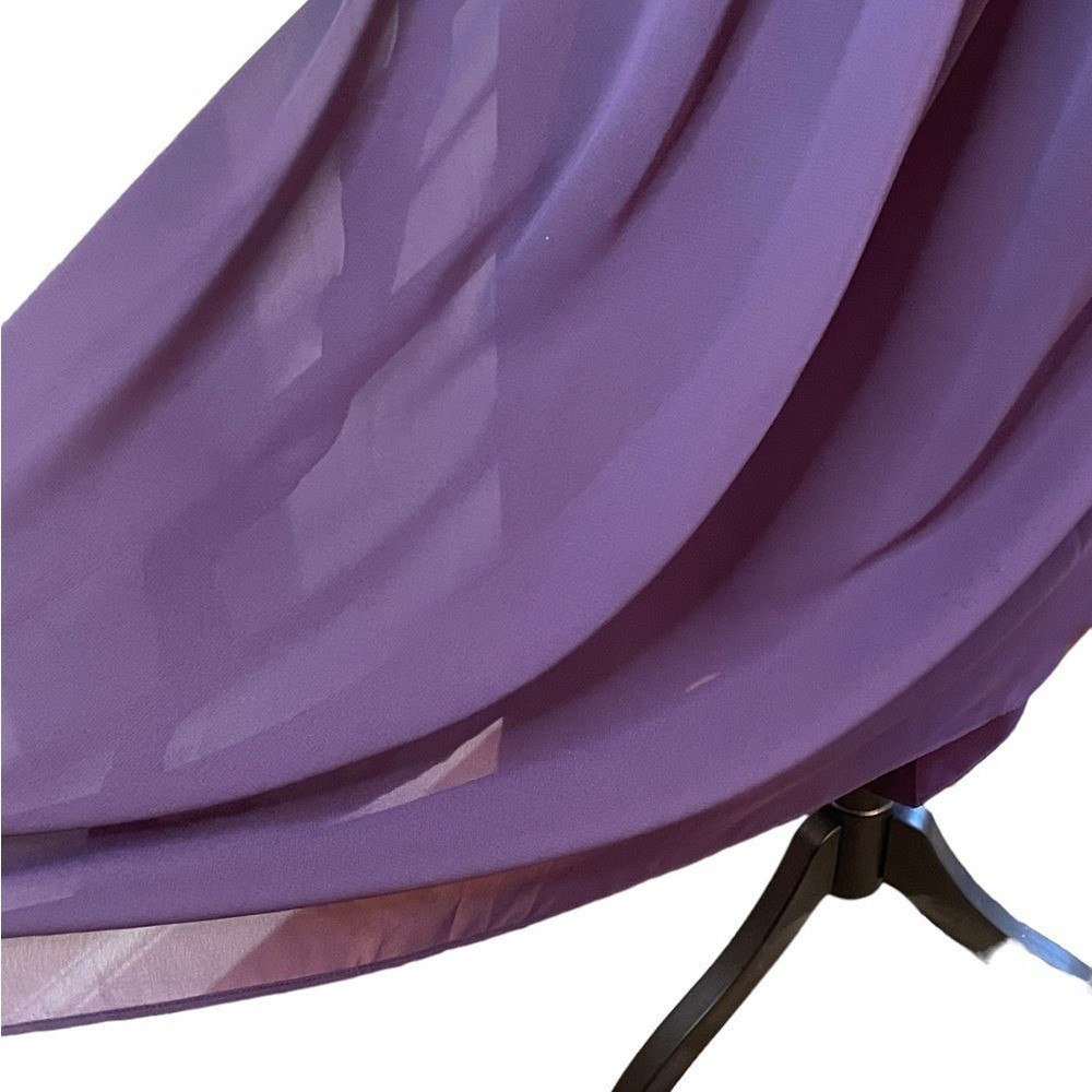 Alfred Angelo semi strapless formal knee length dress, eggplant color, size 10