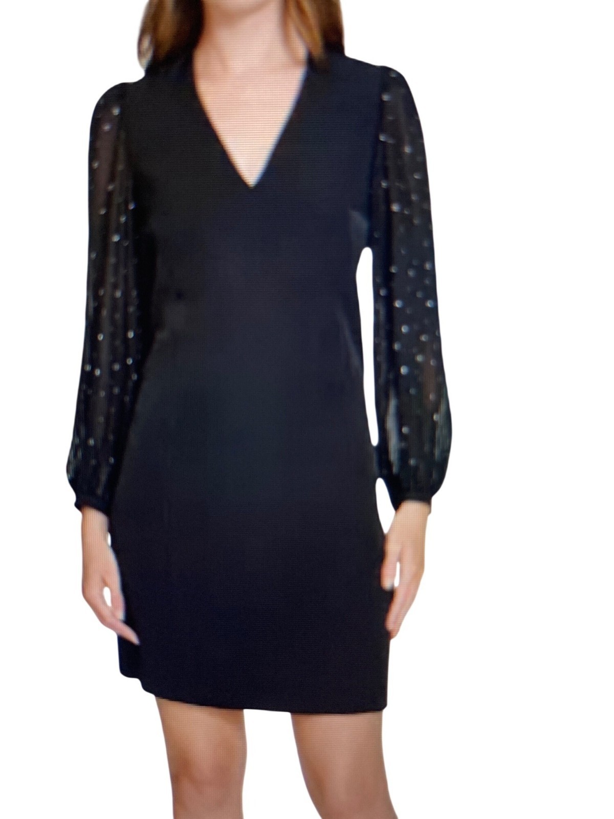 Tommy Hilfiger Women’s Rhinestone-Sleeve Shift Dress Black Varies NWT