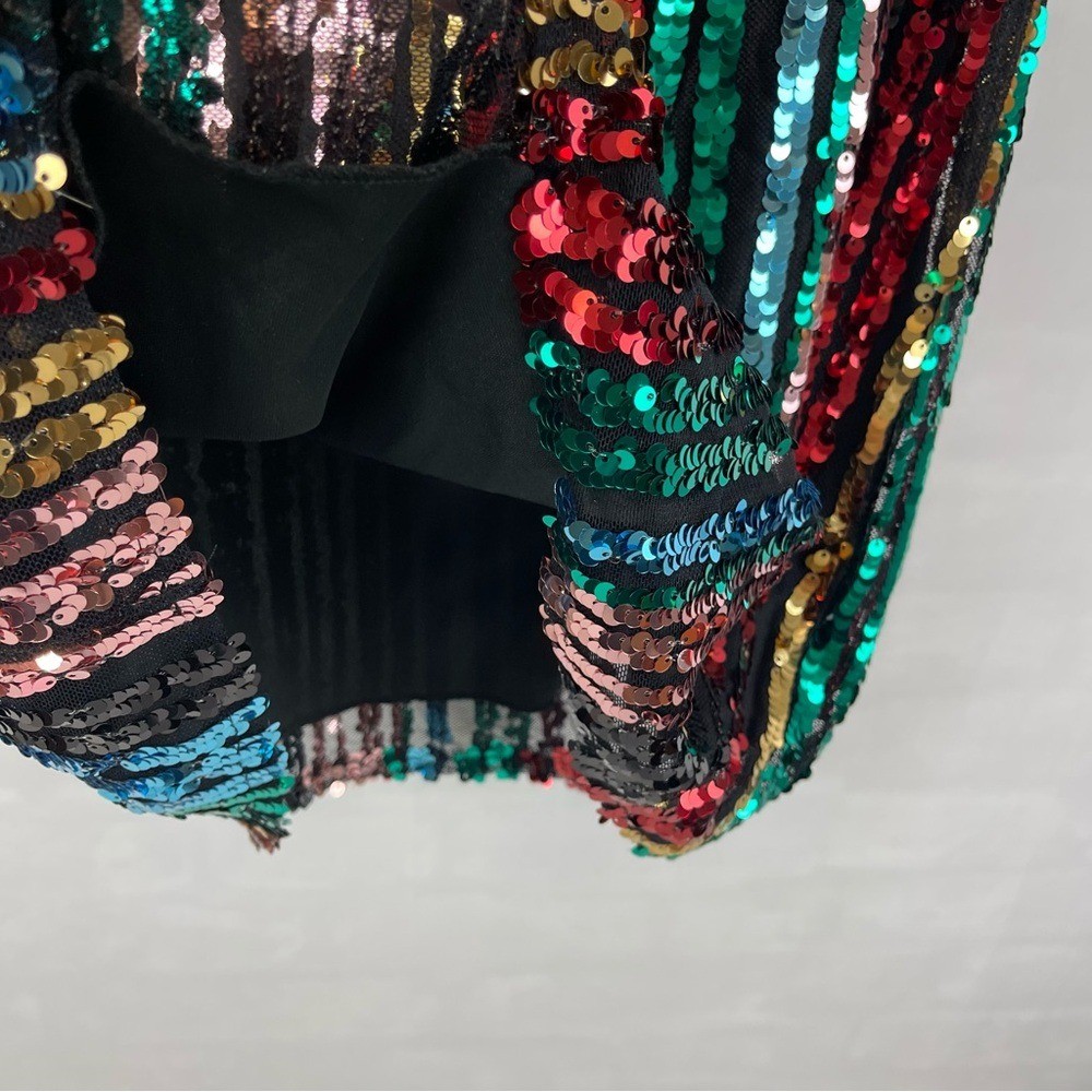 Francesca’s Mi Ami Multi Color Sequin Party Dress Size Small NEW