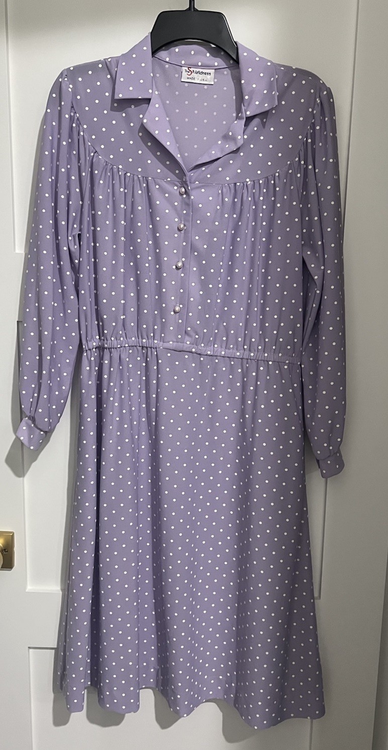 2 Vintage 70s 80s Sears Dress Pockets Granny Cottage Core The Shirt Dress Sz M L