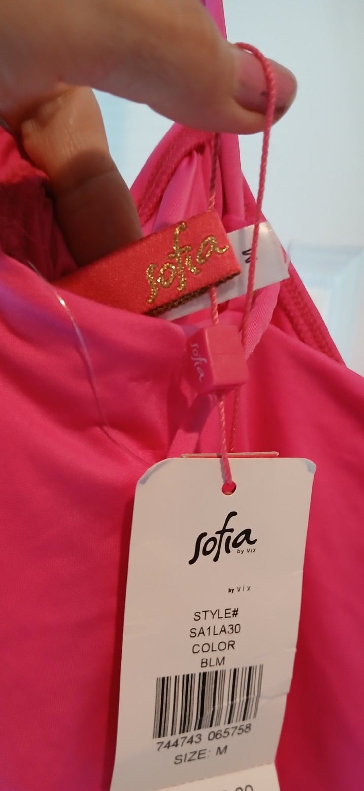Sofía Vergara Hot Pink Ruffles Tank Dress Mini M beach dress or top