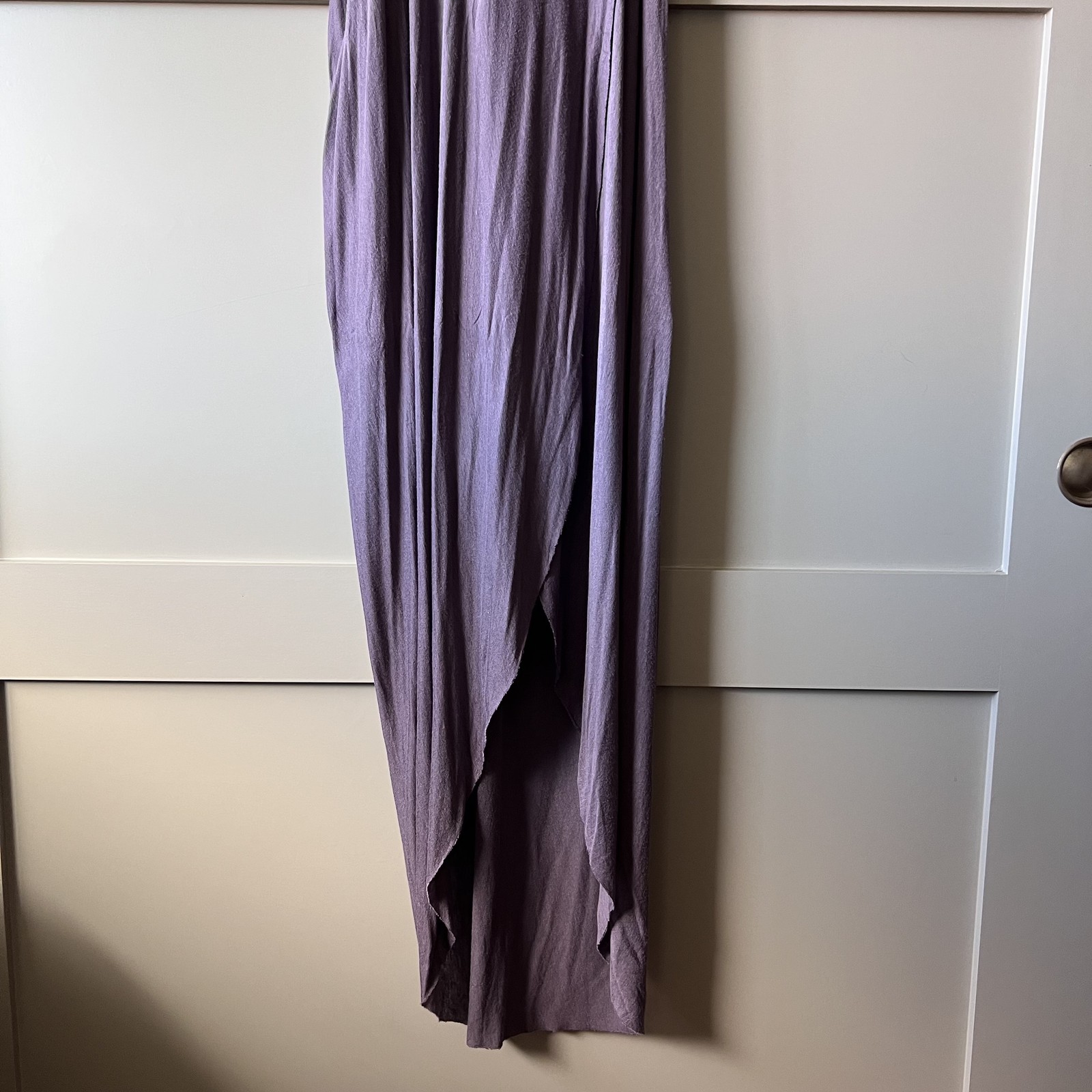 Mod Ref Dress Womens Medium Purple Gray Maxi Sleeveless Halter Drape Beach Boho