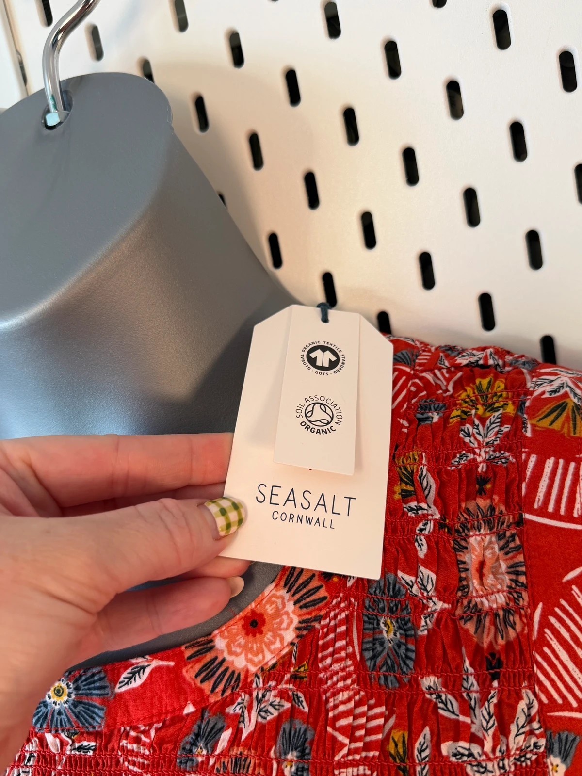 Seasalt Cornwall Sleeveless Meadowsweet Dress Size 18 Midi Cotton Tomato Red
