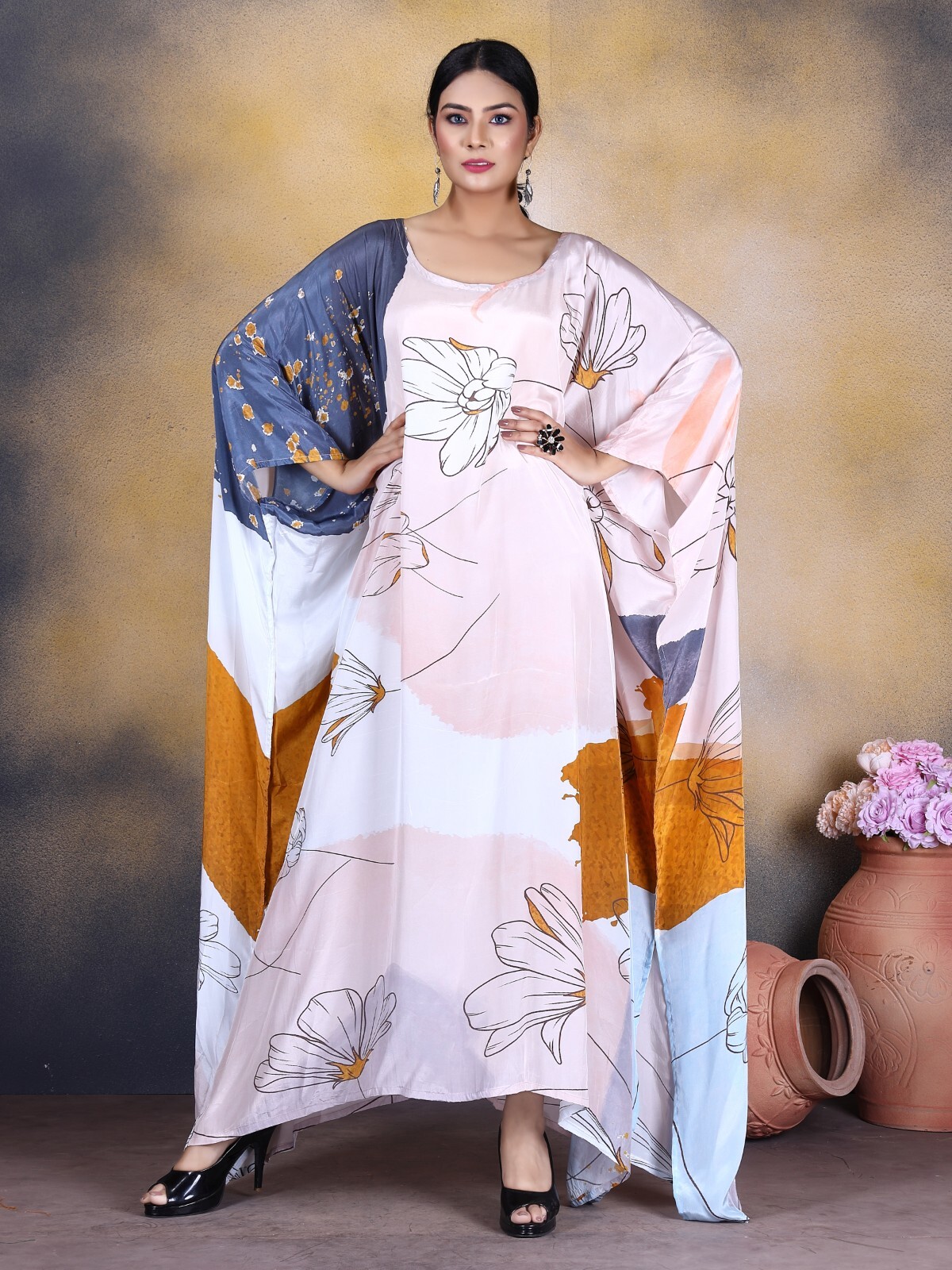 “Floral Bliss: Kaftans in Full Bloom”