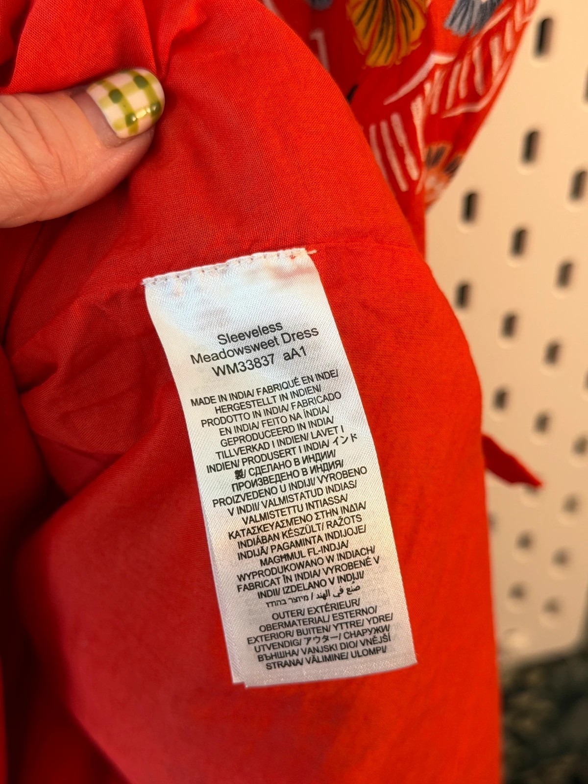 Seasalt Cornwall Sleeveless Meadowsweet Dress Size 18 Midi Cotton Tomato Red