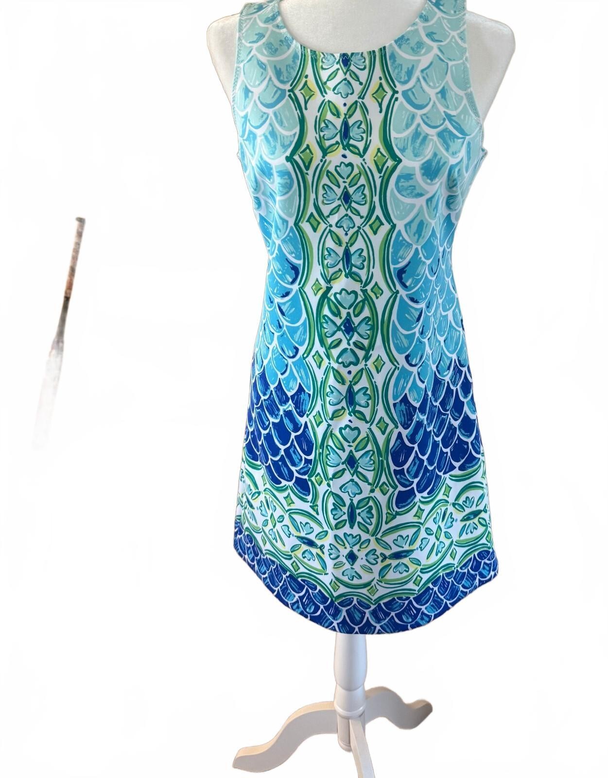 Lilly Pulitzer Perla Shift Mermaid Fish Scale Engineered Size Medium