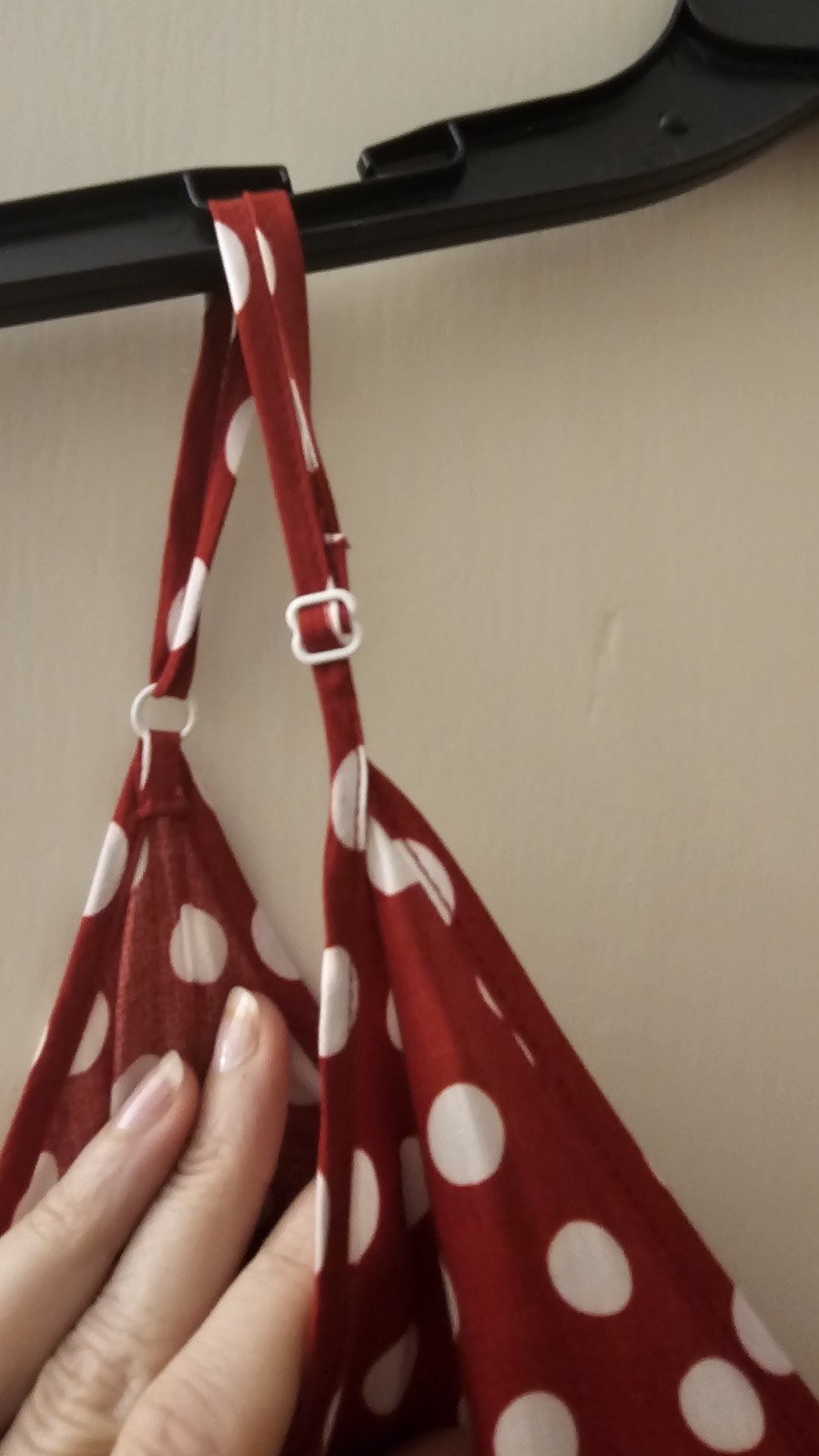 LILBETTER Red White Polka Dot Maxi Dress Women’sSZ XL AdjustableStrapsSleeveless