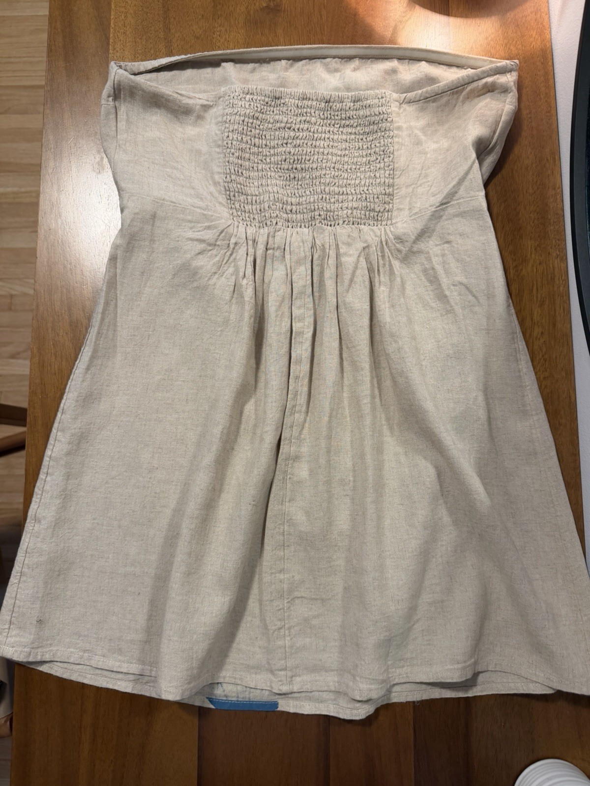 Anthropologie Linen-Blend Strapless Mini Dress New with Tags (originally $98)