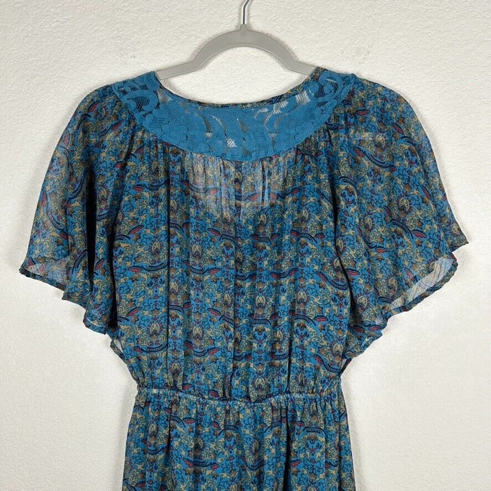 Xhilaration Women’s Sz S Babydoll sheer mini dress/tunic Fairy Hippie Bohemian