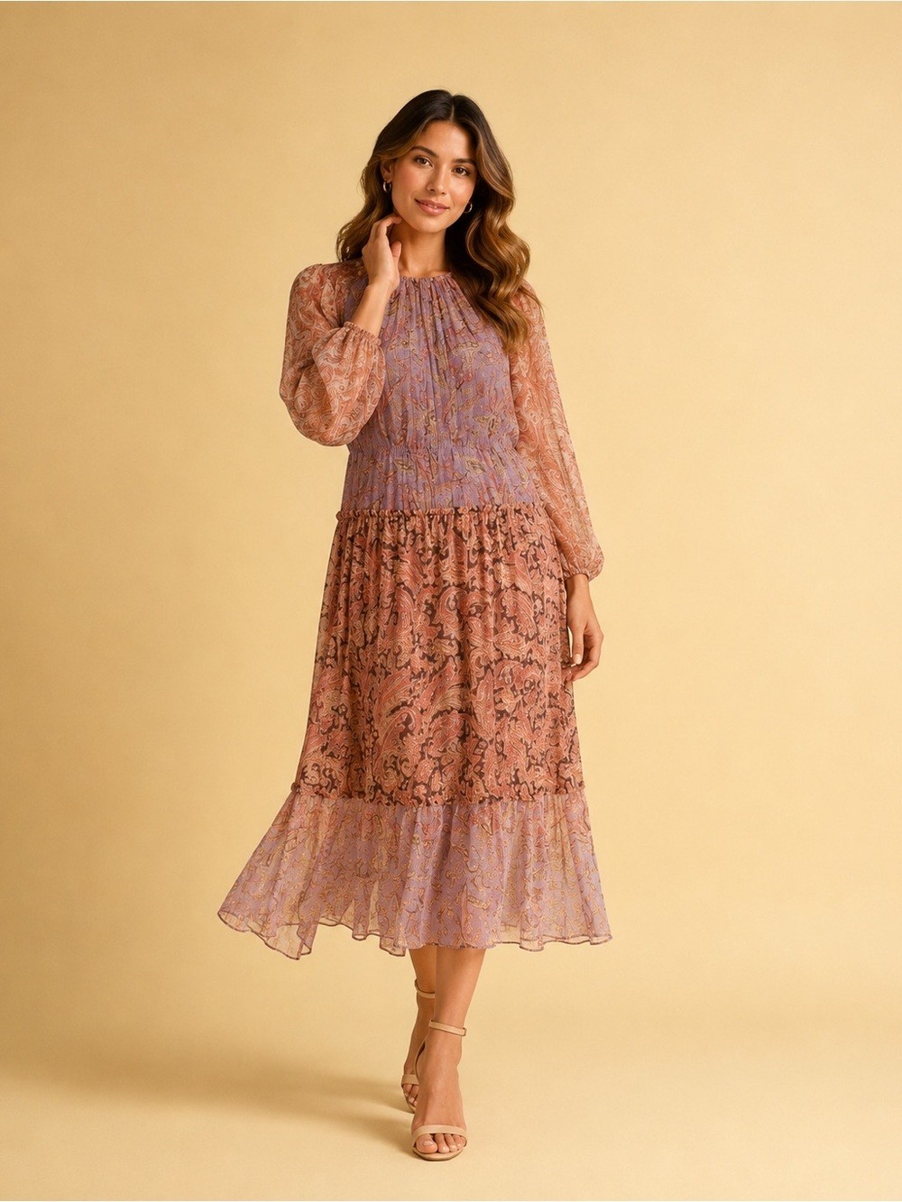 NWOT – Zimmermann Paisley Print Long Dress, Size Petite