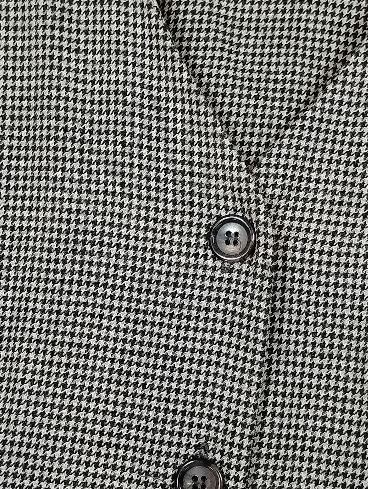 VTG Talbots Dress Sz 10 Houndstooth USA Wool Button Front Workwear Classic