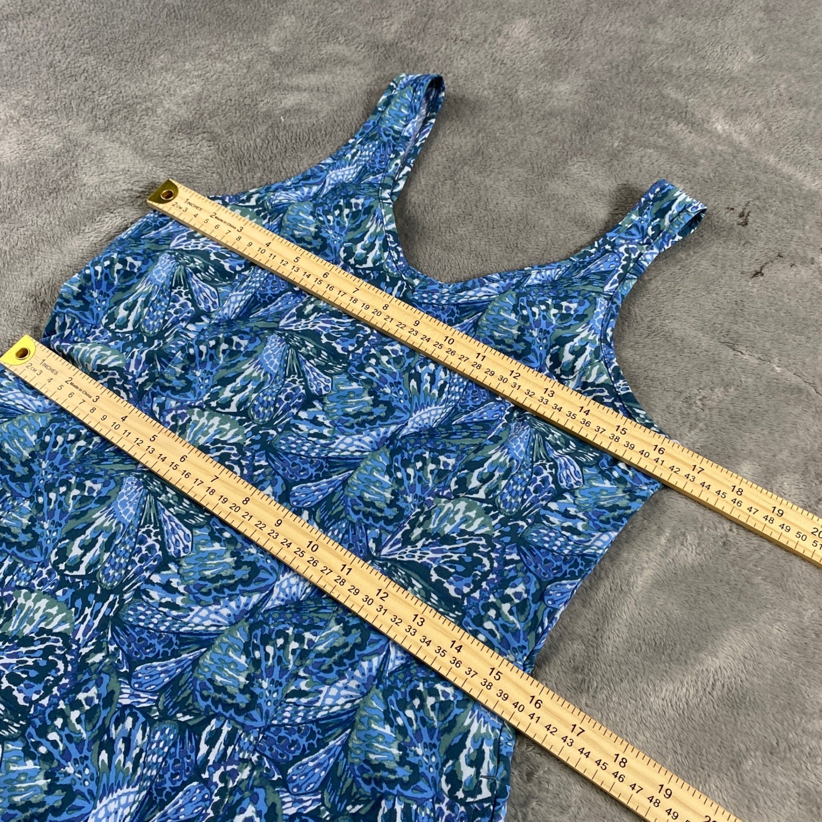 Toad&Co Dress Womens S Blue Sunkissed Petal Sleeveless Pockets Cut Hem Summer