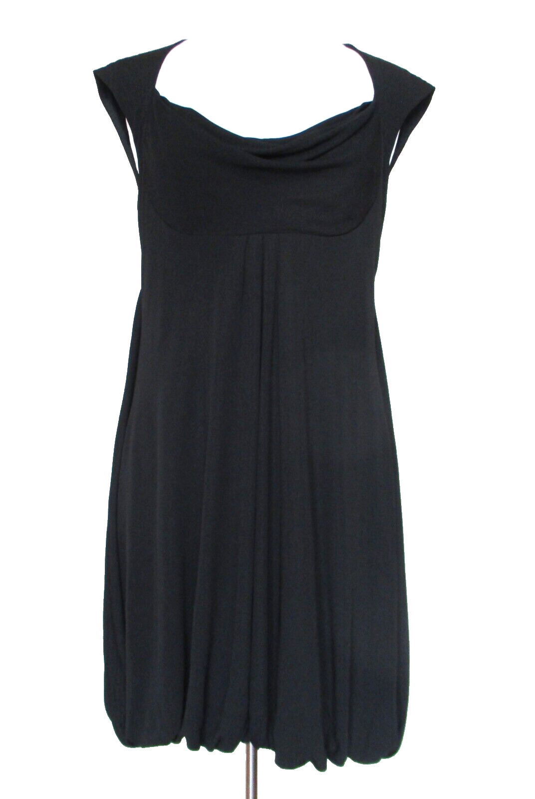 Badgley Mischka Dress Size 10 Women Black Rayon Bubble Hem Empire Waist