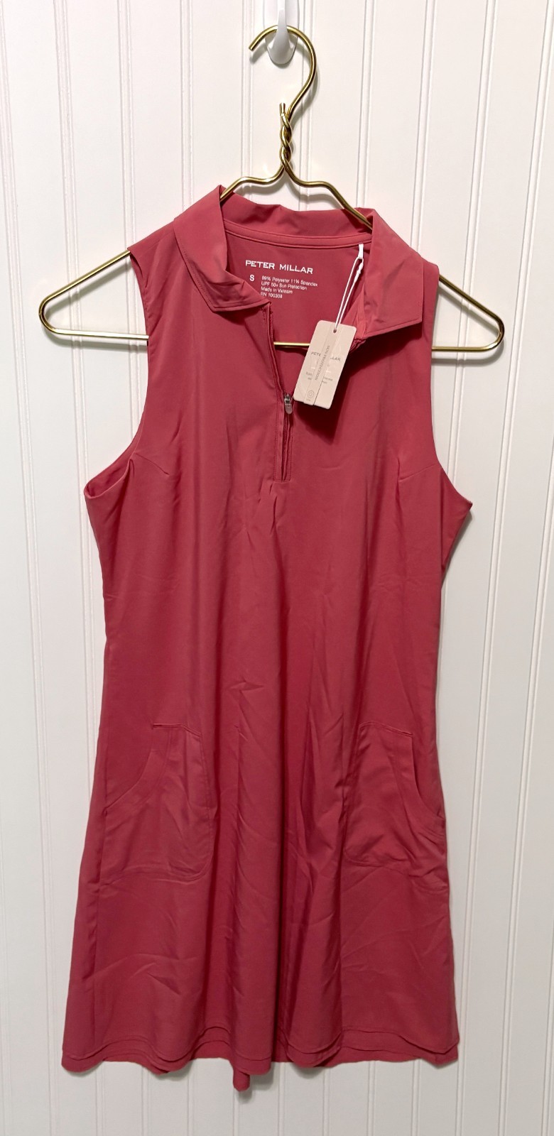 PETER MILLAR PINK Carner Lightweight Golf Dress Womens Size Small NEW WITH TAGS