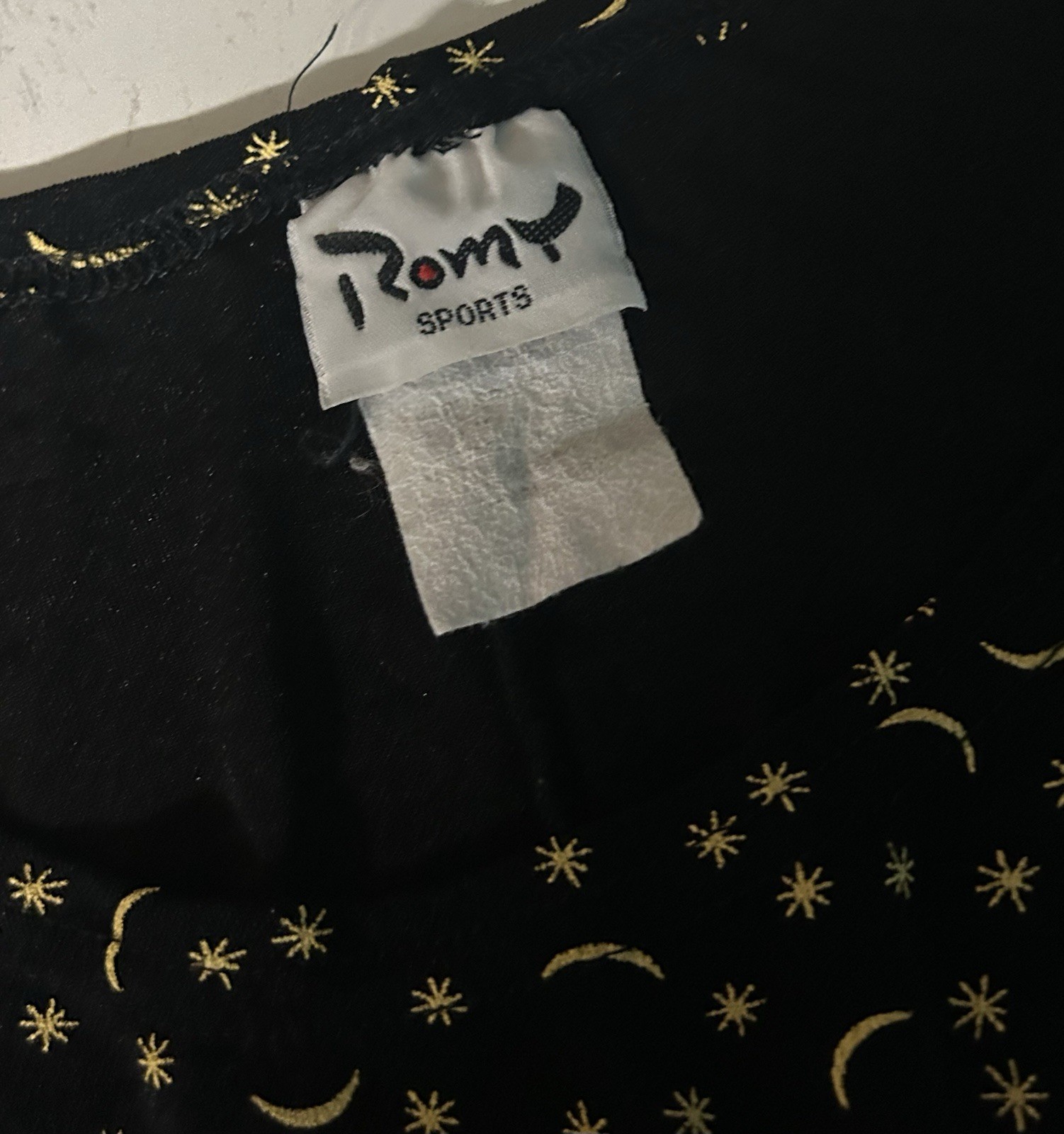 90s Y2K Goth Grunge Black Yellow Mini Dress Stars Moon Slinky Romantic Whimsy