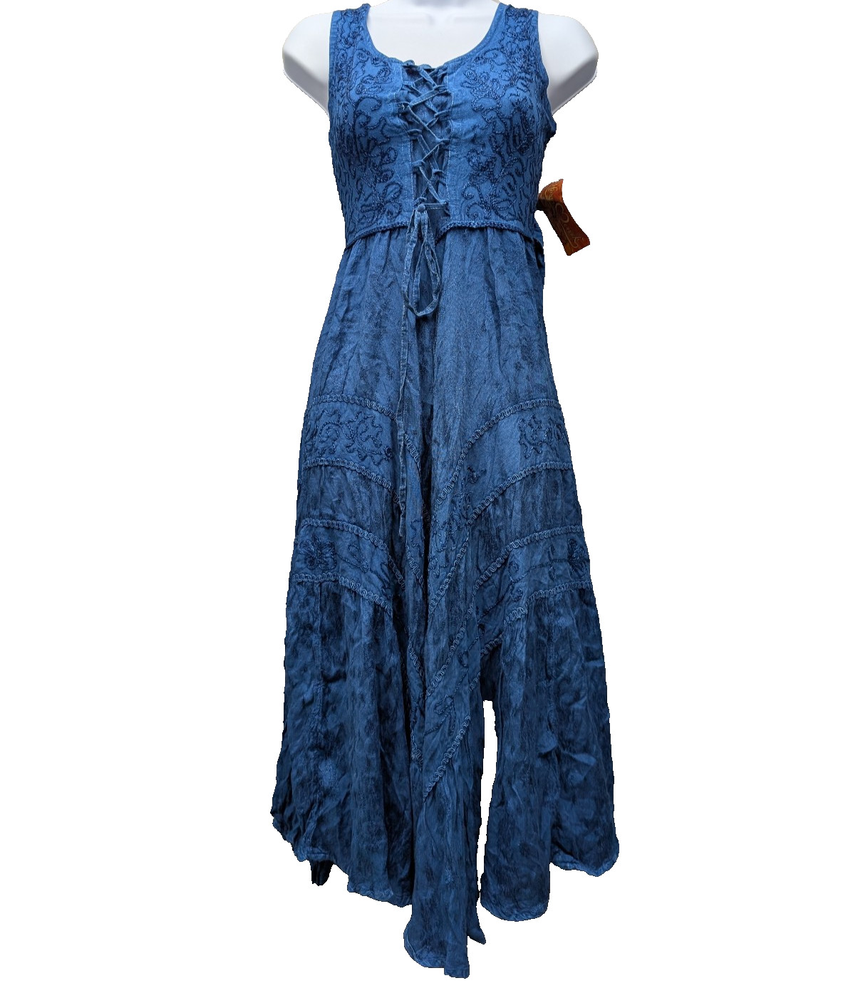 Scully Midi Dress Womens Small Western Boho Cowgirl Cottage Whimsical Fairy