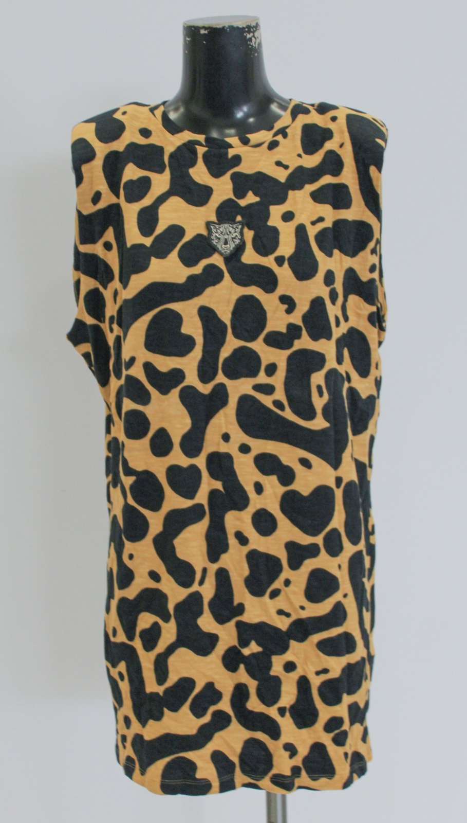 Lita By Ciara Women’s Sleeveless Animal Print Shift Dress CL8 Iced Coffee Small