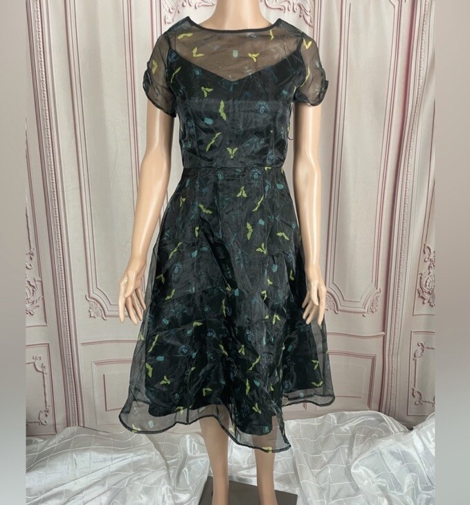 Disney Dress Shop 2022 Haunted Mansion Madame Leota A Line Dress Black New XS