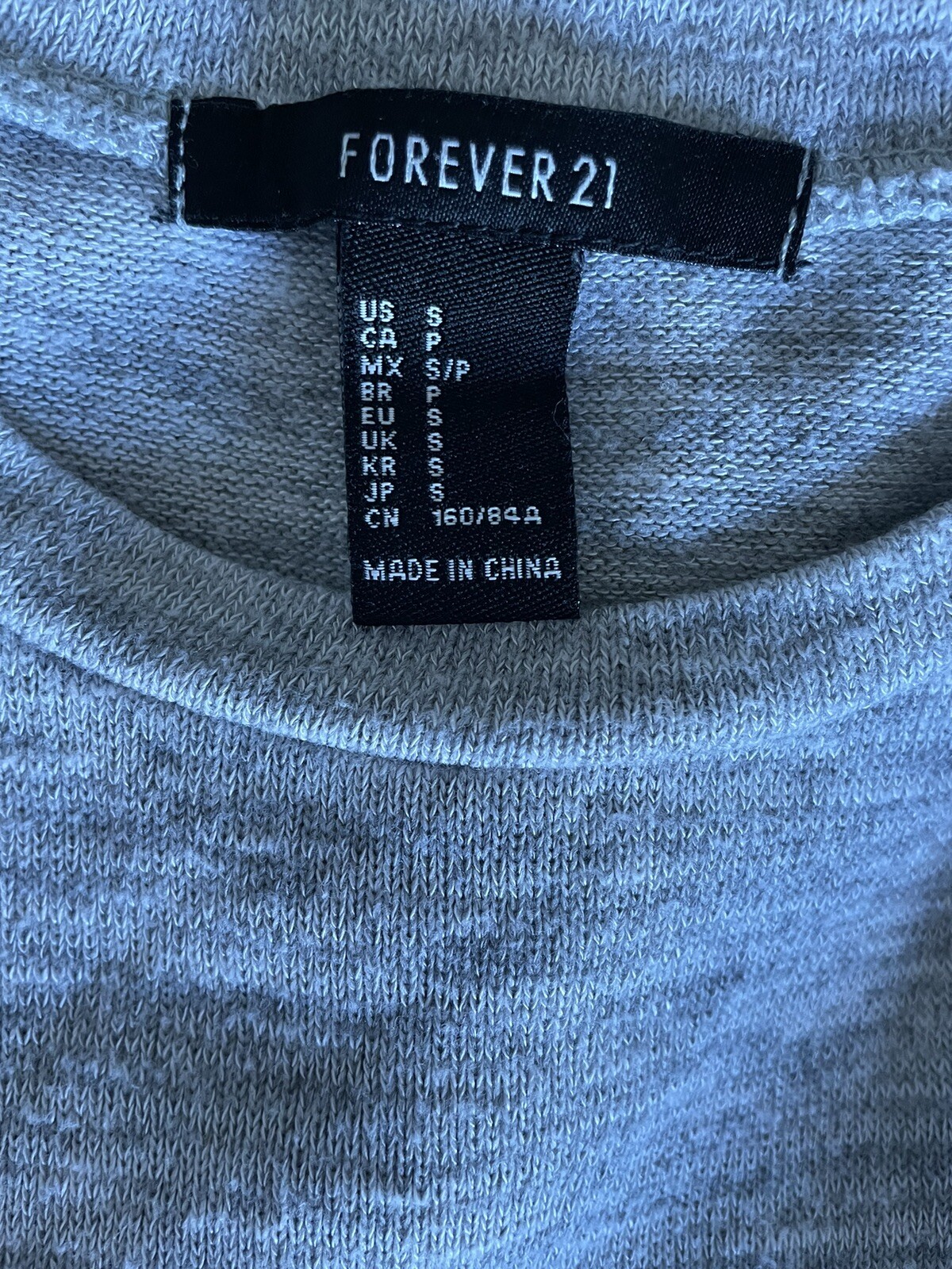 Small Long Sleeve Lightweight Gray Sweater Dress By Forever 21