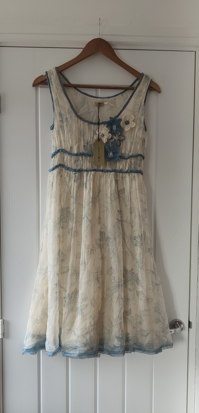 BNWT Max Studio Special Edition 100% Silk Floral Dress UK 6 8 Fairycore Vintage