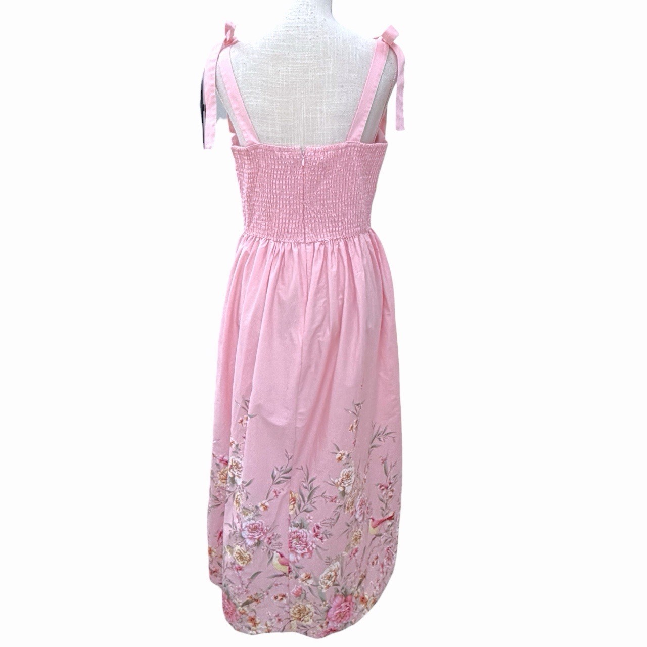 Joie Pink If Only Studio Floral Cotton Midi Dress Size Large L NWT