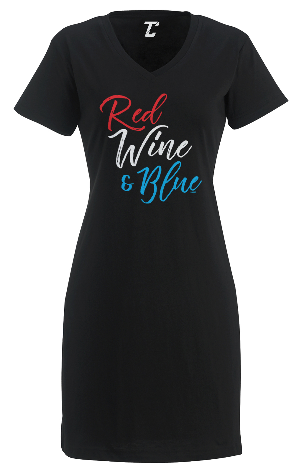 Red Wine & Blue – 4th Of July Patriot Drinking Vino Women’s Dress