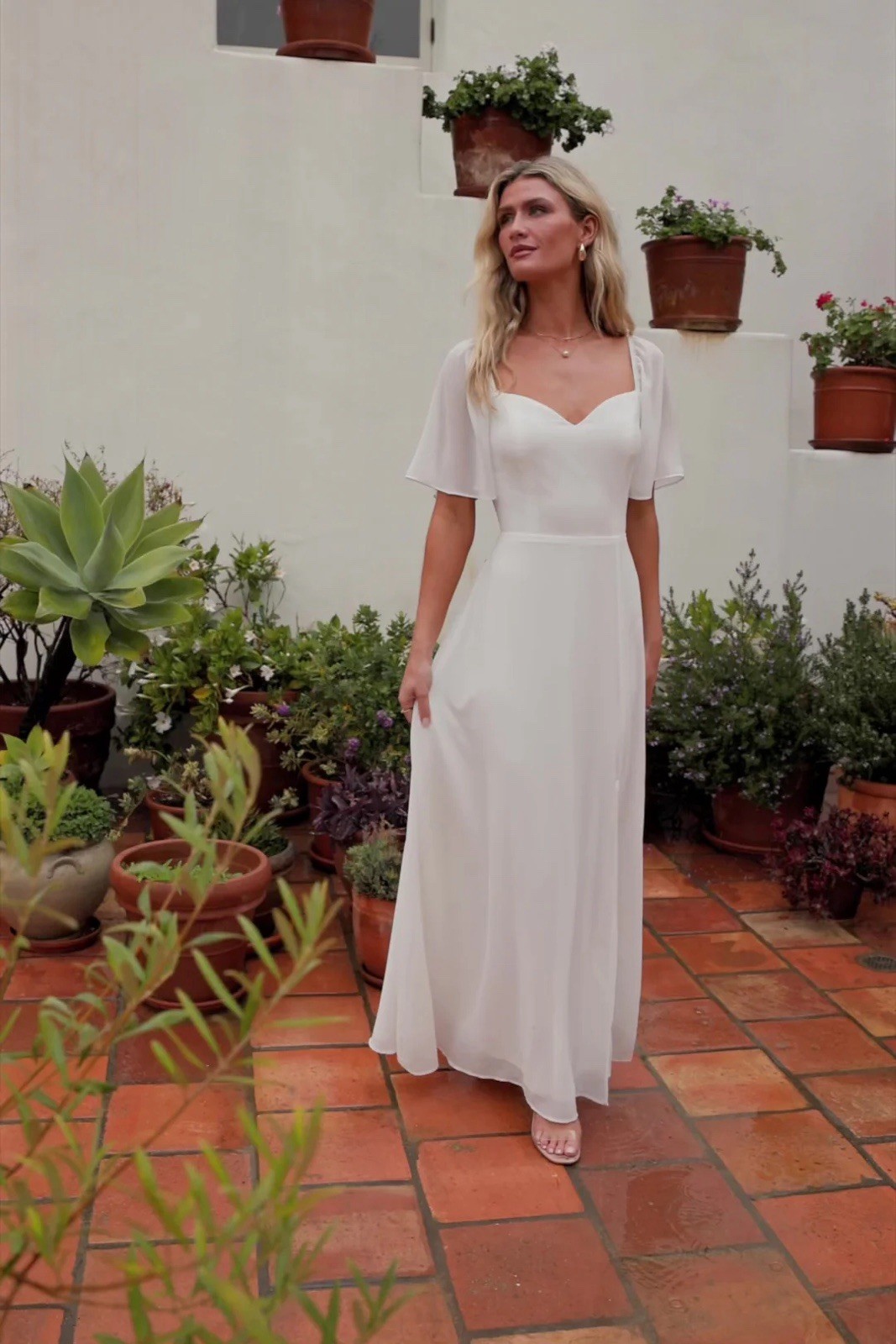 NWT Baltic Børn Sierra Sweetheart White Maxi Dress (Size XL)