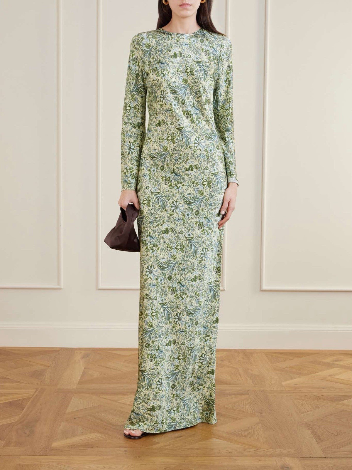 Veronica Beard Gemma Floral Long-Sleeve Maxi Dress $750 Size 8