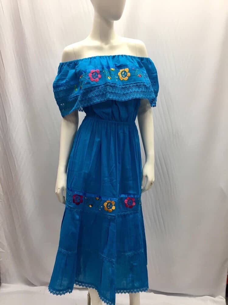 MEXICAN DRESS, CATRINA DRESS, VESTIDO BORDADO, Frida Dress, Hand Made Dress