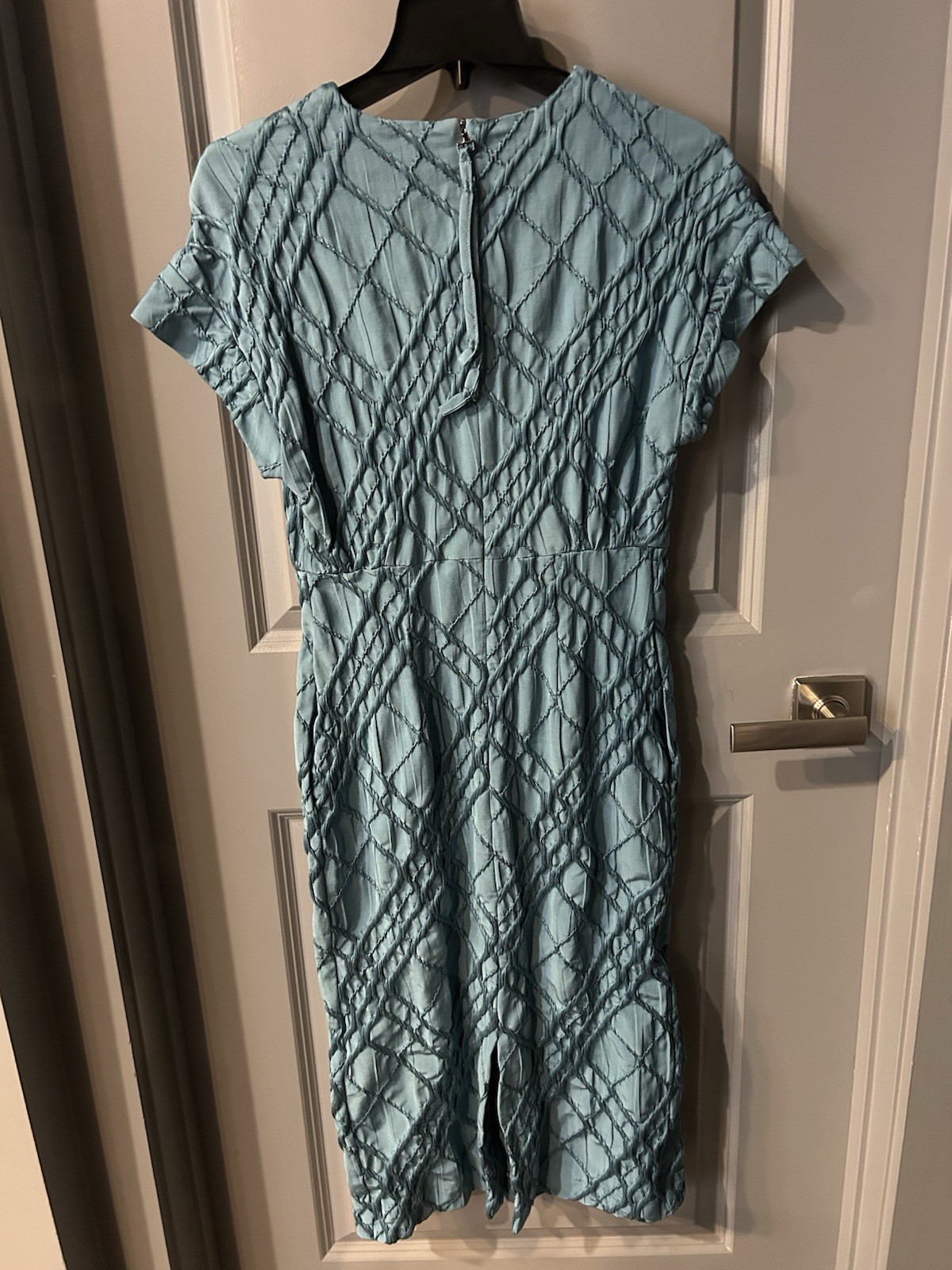 NWT ODEEH Relief Rhombs Dress (Textured Cotton Blend Midi) Size 36 / Size S
