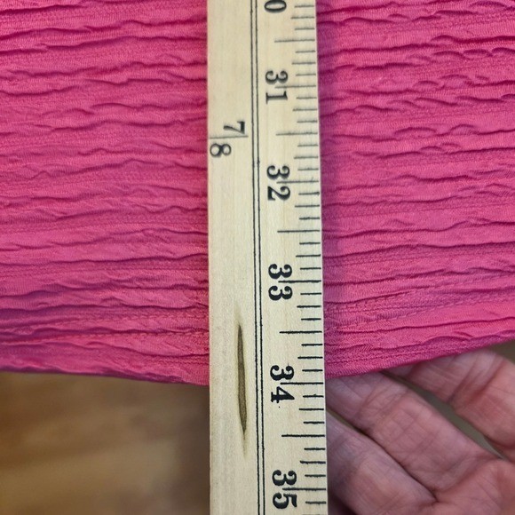 Evaless Magenta Large Textured Tunic Dress Short Sleeve Casual Shift Mini