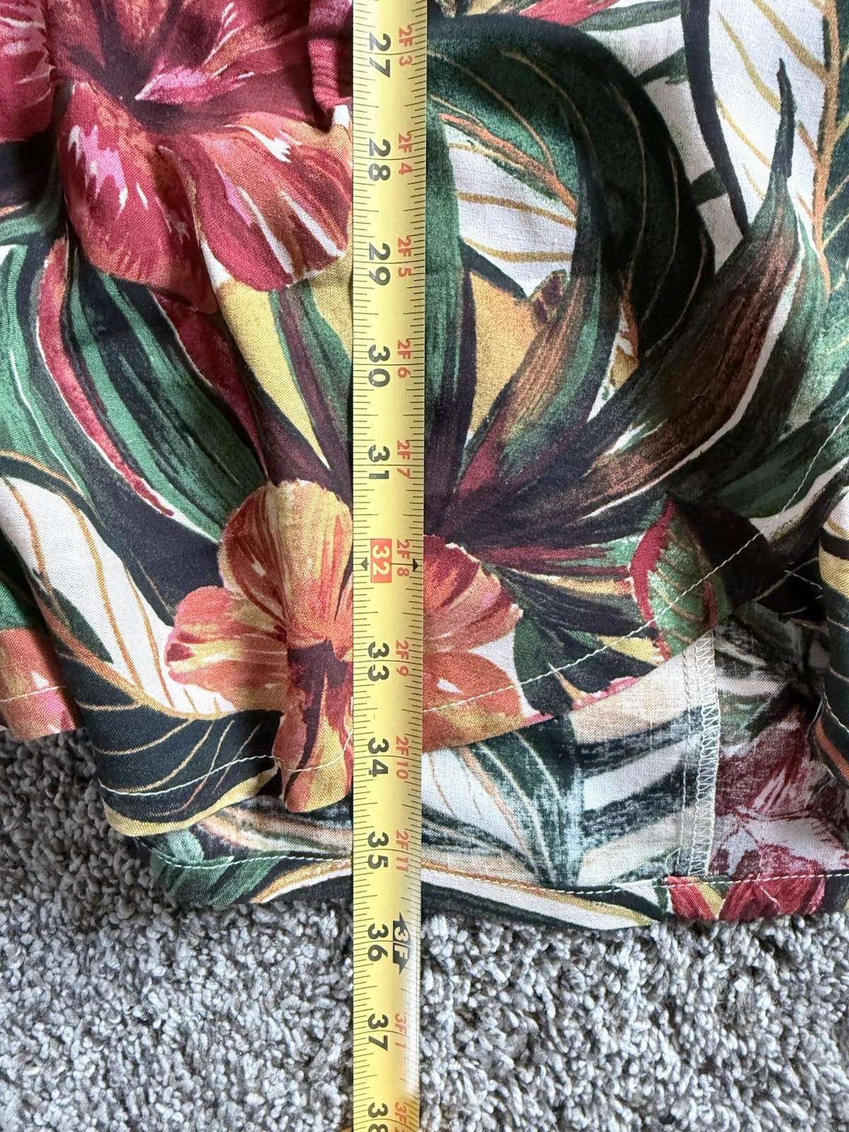 VICI Multicolor Tropical Floral V-Neck Tie Waist Romper Women L Rayon Linen