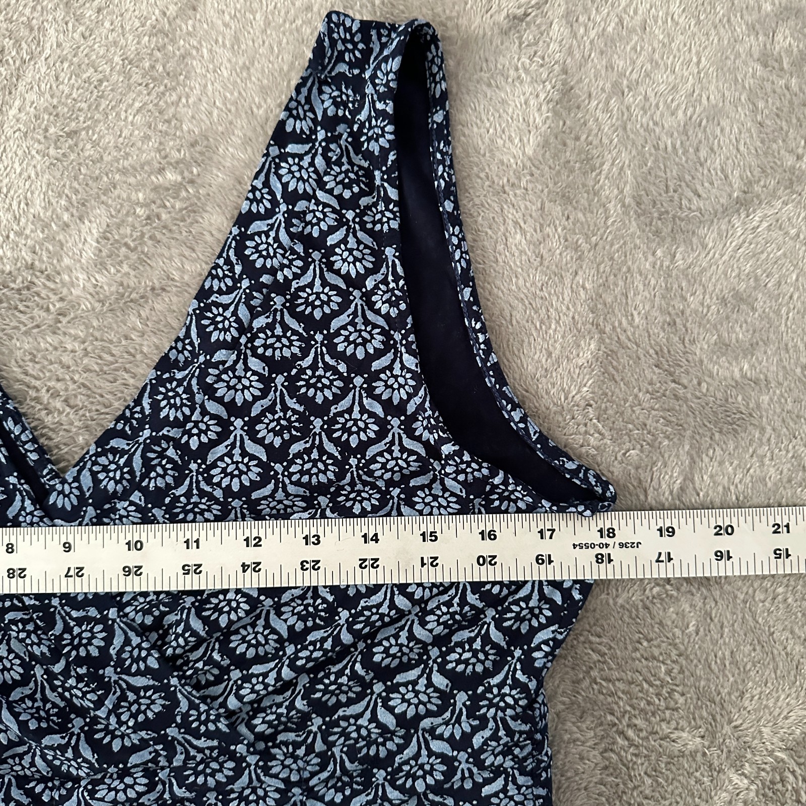 Fresh Produce Navy Blue Sleeveless Midi Dress Women’s MEDIUM Beachy Sundress
