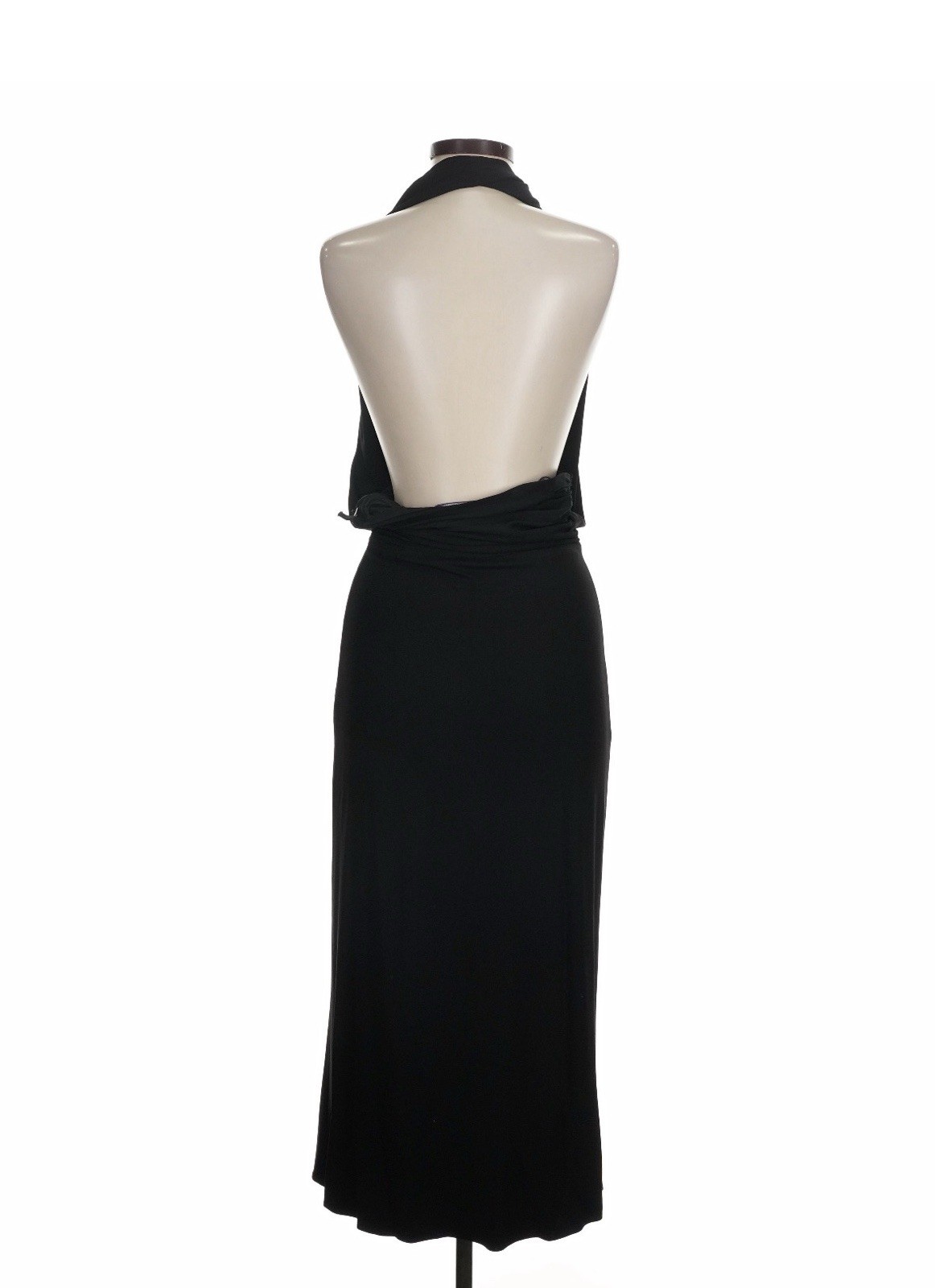 Ralph Lauren Collection Purple Label Black Silk Halter Backless Evening Gown 6