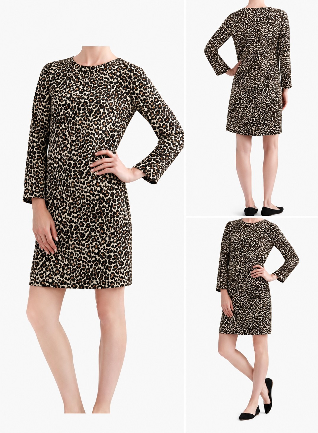J Crew Cheetah Leopard Print Crepe Shift Dress K2150 Sz 4 NWT Old Money Preppy