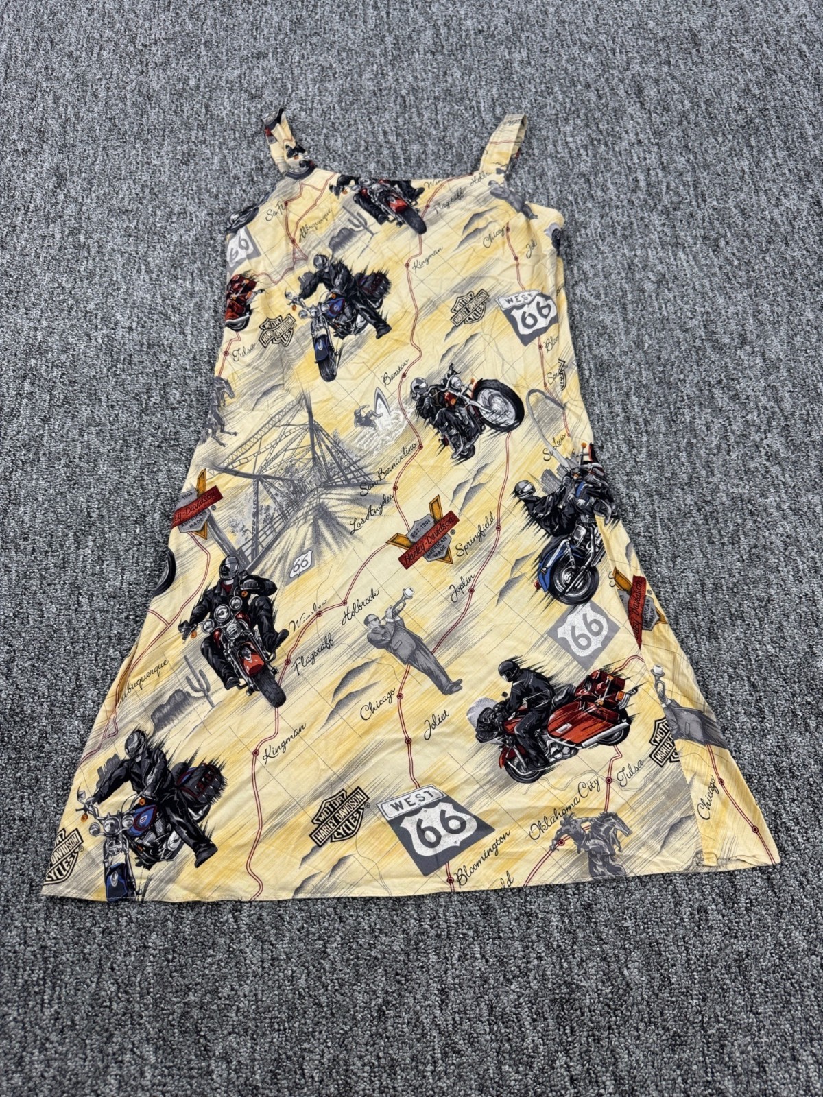 Harley Davidson Dress Women XS Route 66 AOP Hawaiian Aloha Beachy Mini