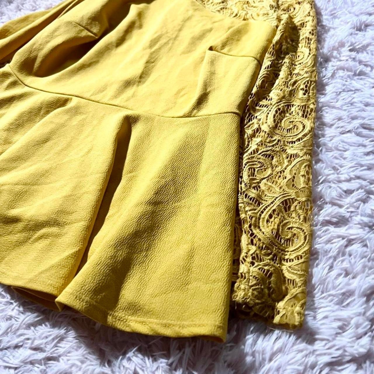 Asymmetrical Sunshine Lace Bright Colorful Mini Dress Womens 14 Kidcore Whimsy