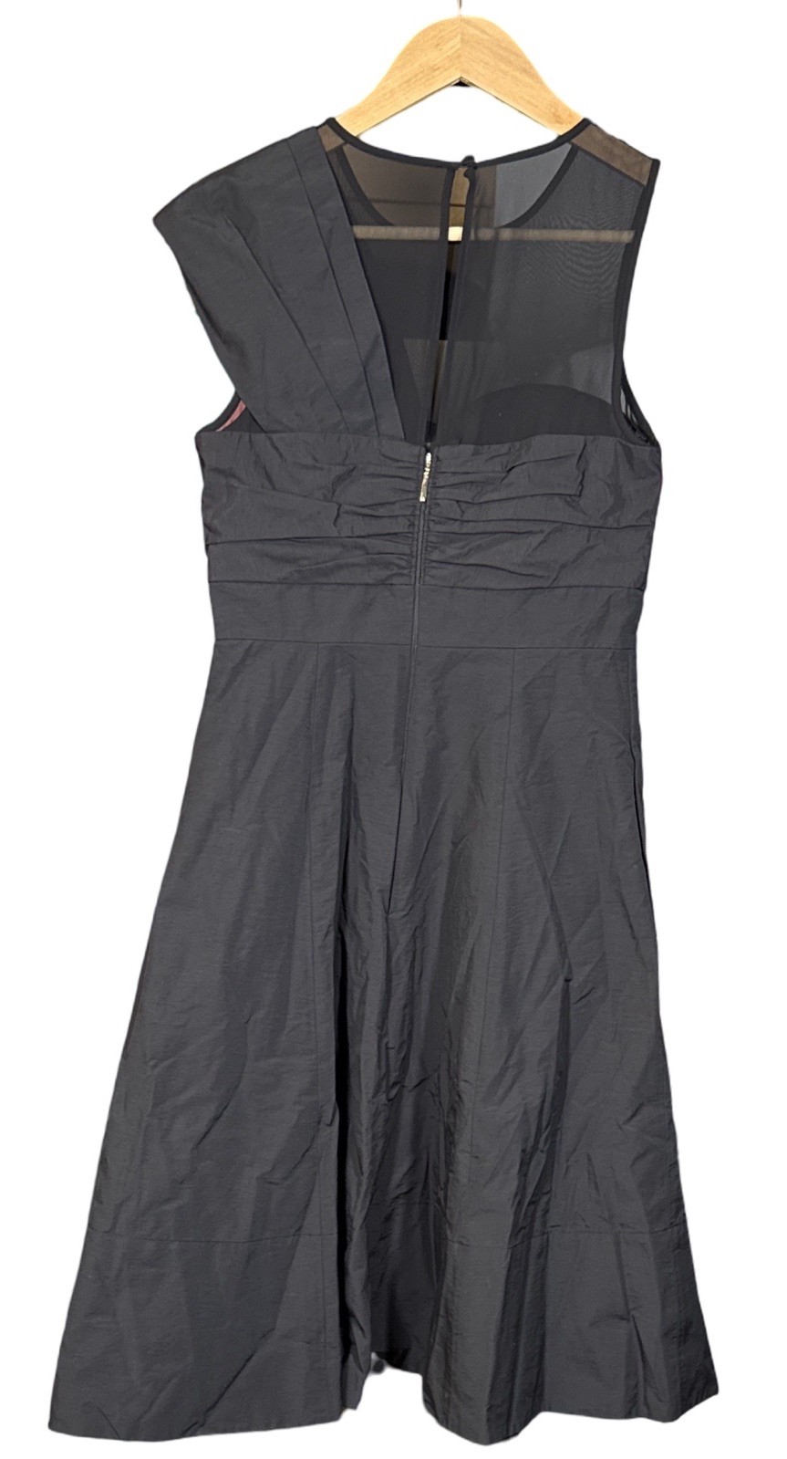 Kate Spade Black Faille Bow Front Sheer Mesh Yoke Cocktail Dress Size 00 – NEW