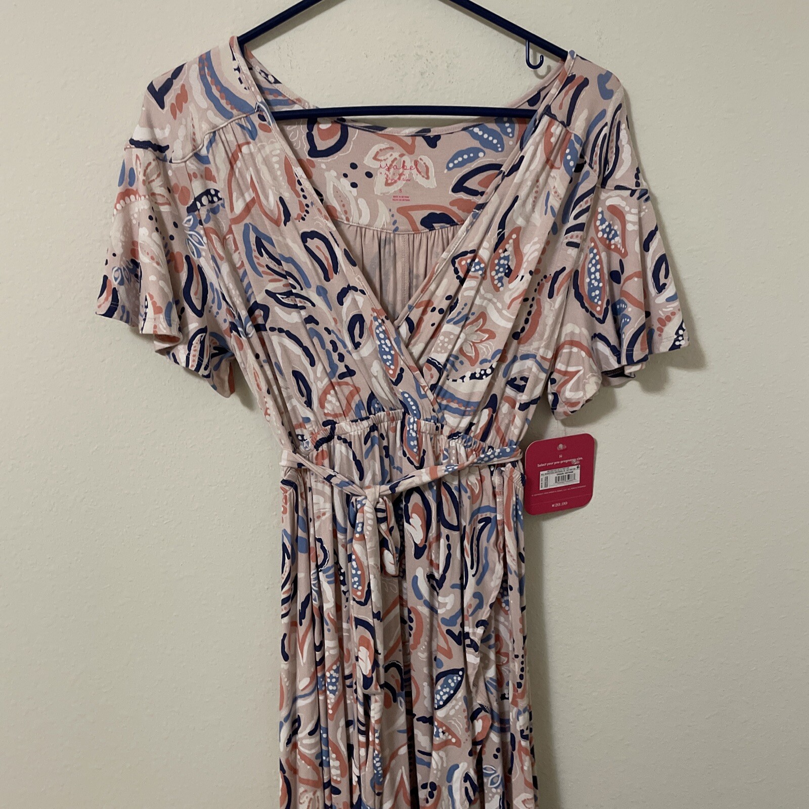 Flutter Short Sleeve Knit Maternity Dress -by Ingrid & Isabel™ Size Small