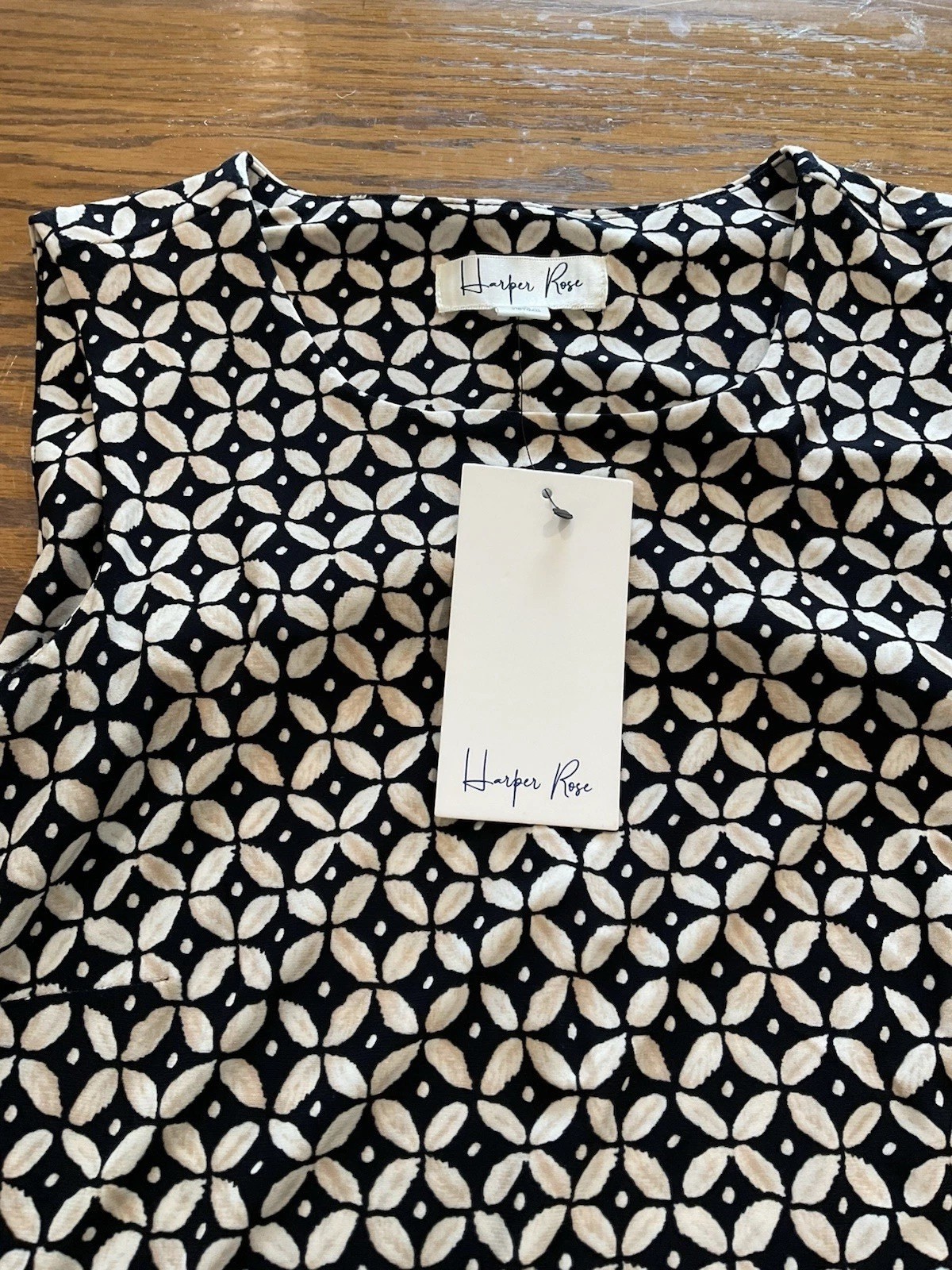 Harper Rose Dress , Sleeveless A-line, Size 4, New With Tags, Black & Ivory