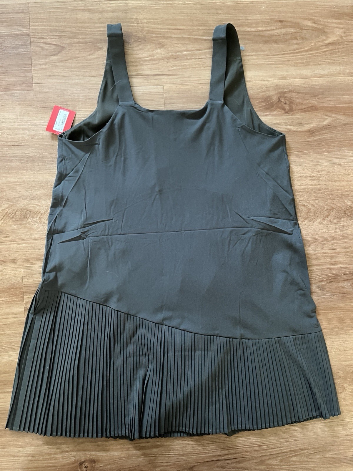 Spanx Get Moving Yes Pleats Sleeveless Athletic Dress Size XL Pine Stone NWT