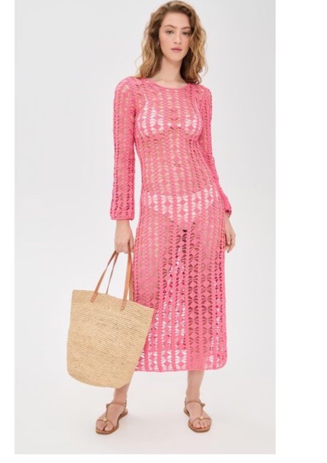 Beach Riot Women’s Size M Ariana Cover-Up Long Sleeves Maxi Dress NWT $248