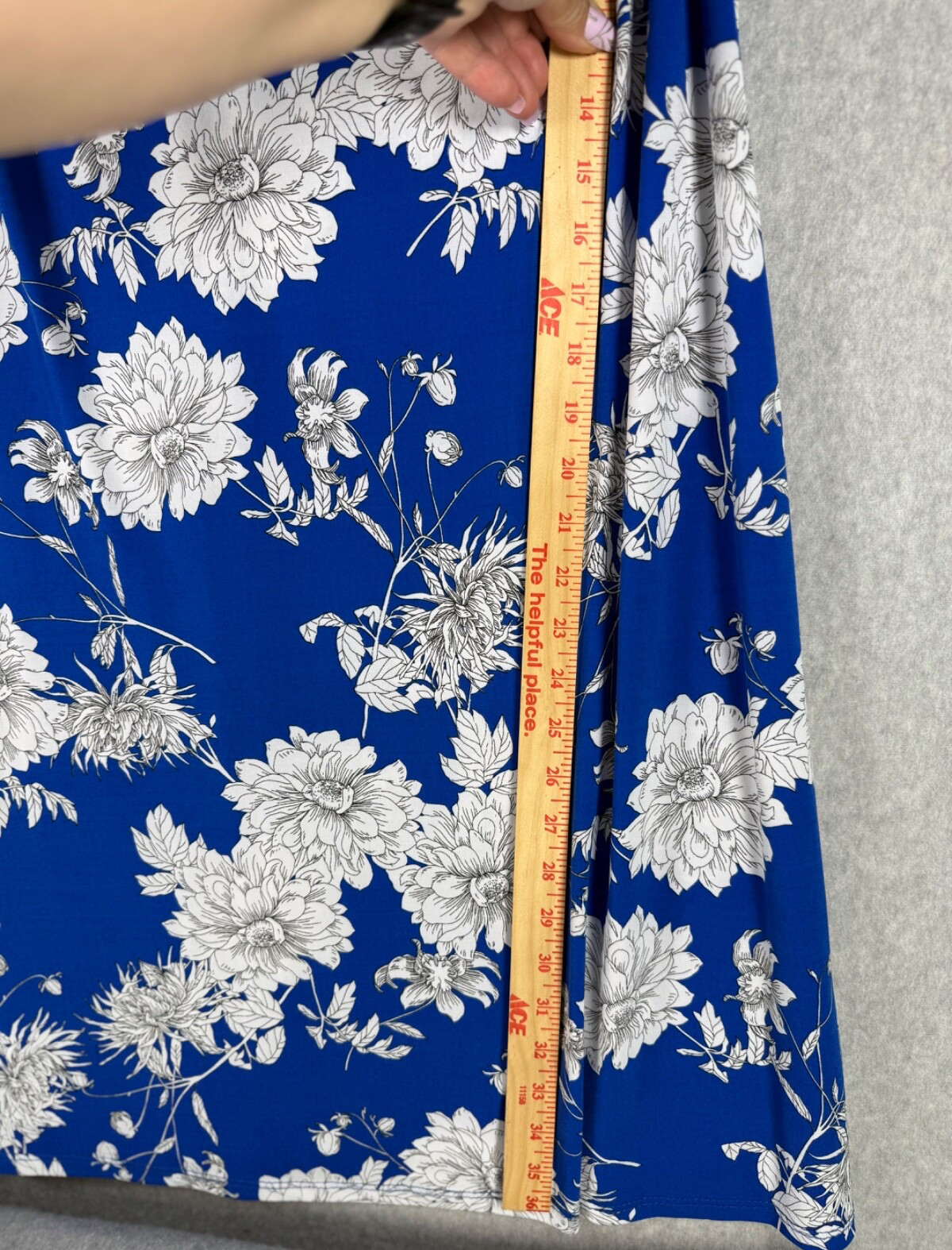 Roz & Ali Womens Dress Floral Shift Swing StretchBlue White Floral Sz 2X Pre-Own