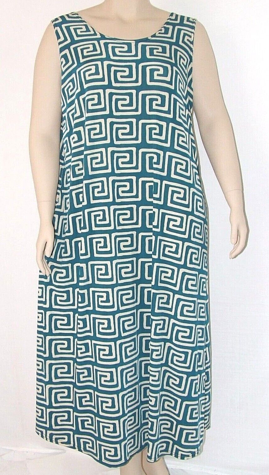 Jostar, Travel Knit Dress, long A-Line, Tank, Stretchy NO-IRON poly/span. 187