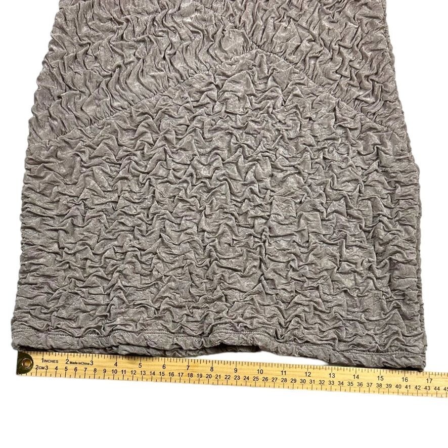 Gracie Womens Textured Taupe Sleeveless Dress Size (M)