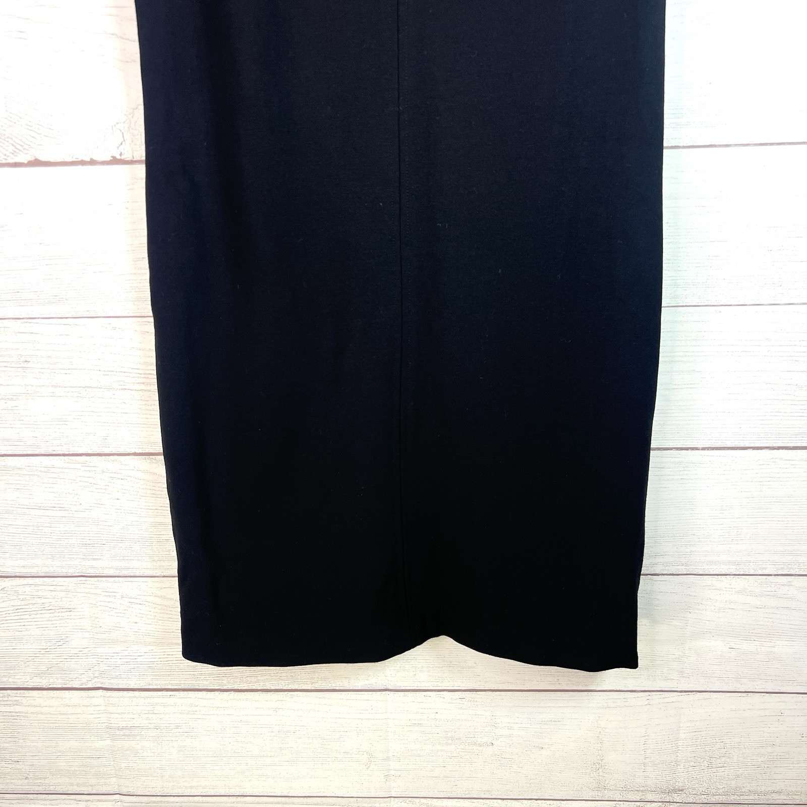 Diane Von Furstenberg DVF Black Side Zip Classic Square Neck Dress Size 6 Boho