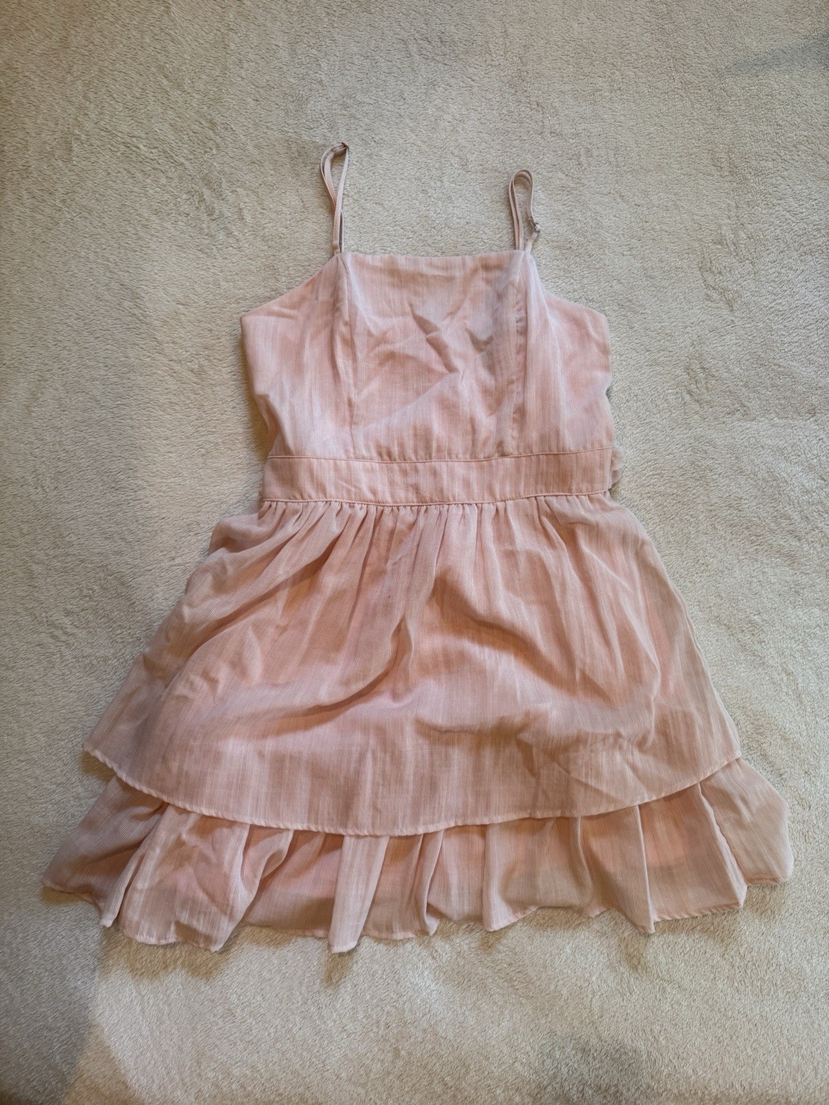 Pink Fit and Flare Dress with Tie in the back Size Small