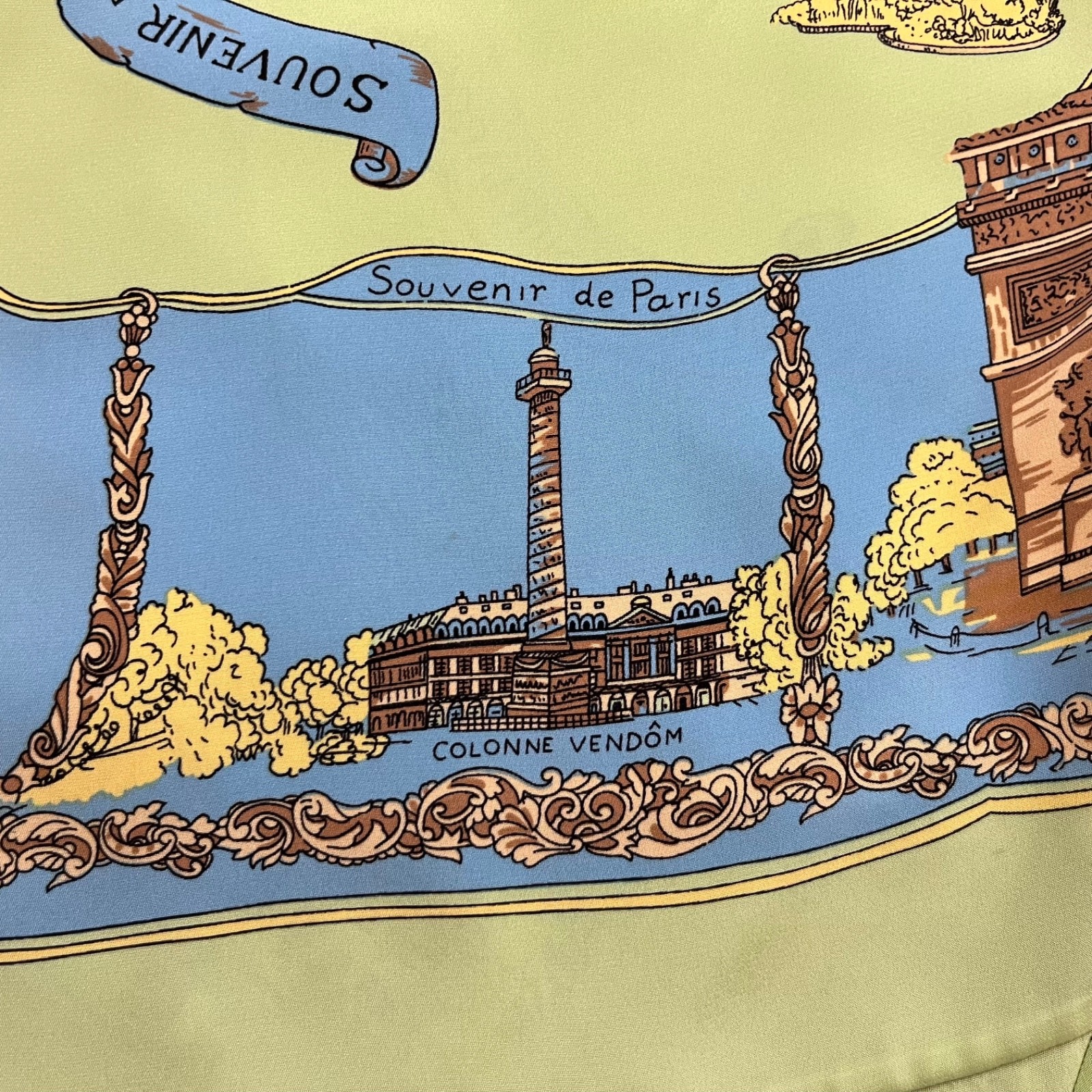 Vtg RARE Tibi Y2K “Paris Souvenir” Scarf Print 100% Silk Slip Dress Archival Sm